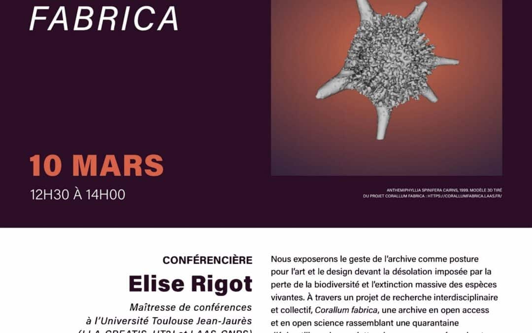Conférence d’Elise Rigot « Le geste de l’archive : le cas de Corallum fabrica »