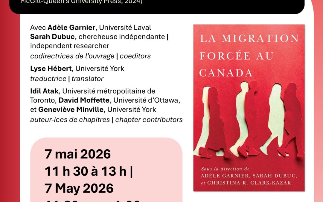 Lancement du livre La migration forcée au Canada