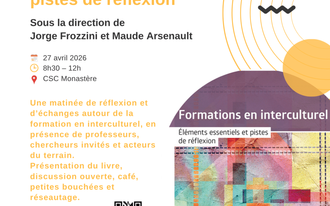Lancement du livre Formations en interculturel : éléments essentiels et pistes de réflexion
