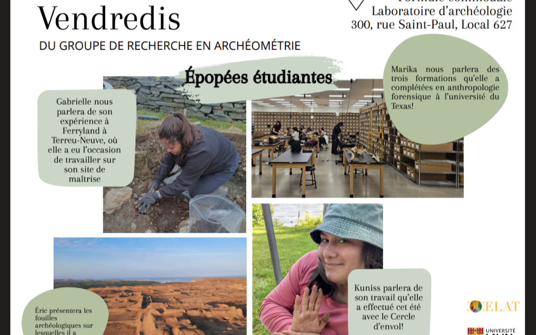 Archéo-vendredi  – 18 septembre 2026